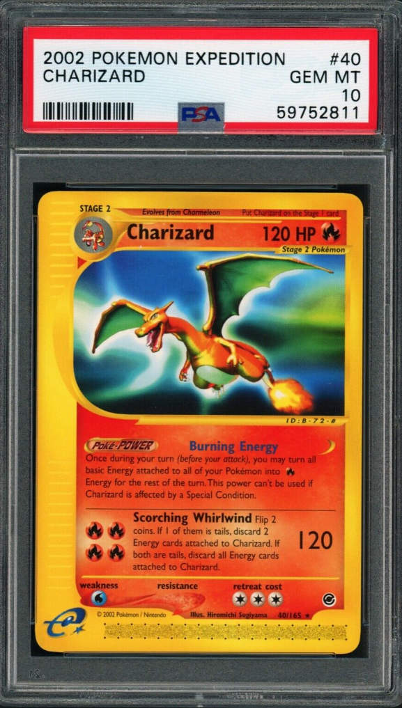 Charizard Non-Holo Expedition E-Series 40/165 PSA 10 Gem Mint Pokemon