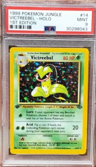 1999 Pokemon Jungle 1st Edition Victreebel #14 Holo Foil PSA 9