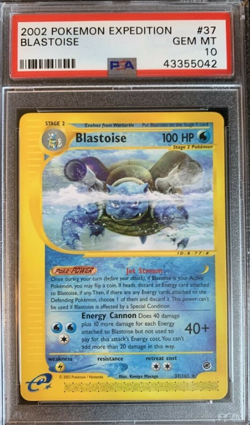 2002 Pokemon Expedition Blastoise 37/165 PSA 10 Gem Mint