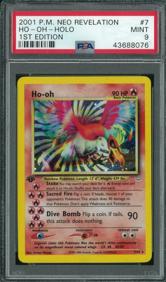 2001 Pokemon Neo Revelation 1st Edition #7 Ho-Oh - Holo PSA 9