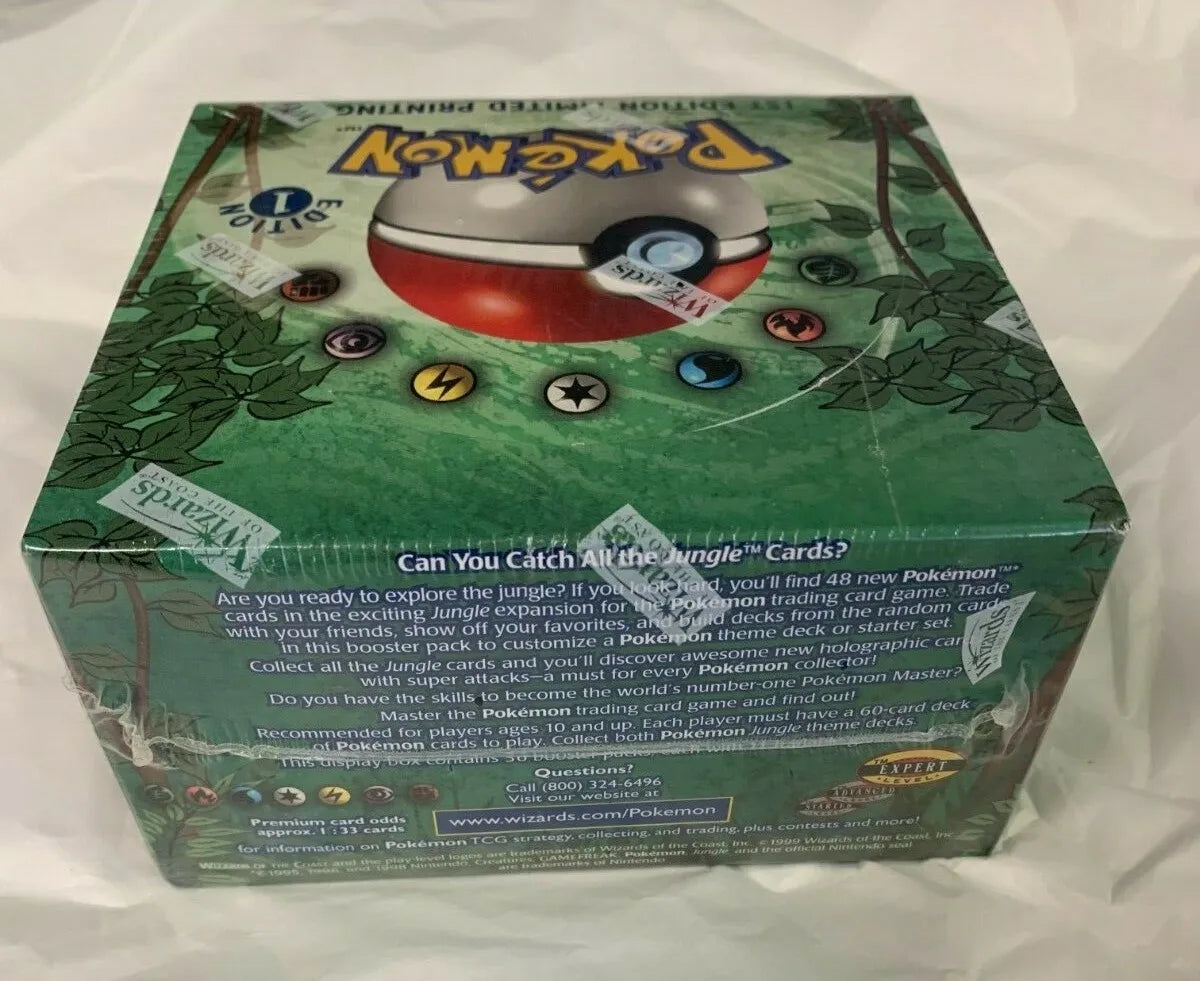 Pokemon Jungle 1st Edition Booster Box 1999 WOTC Factory Sealed English 36 Packs