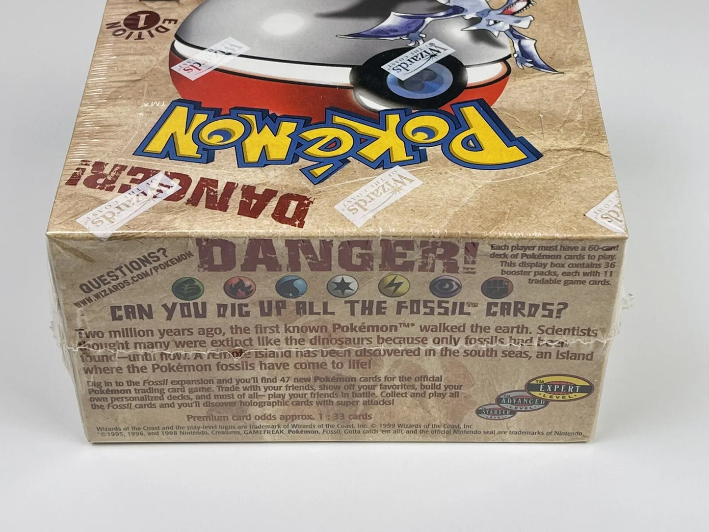 Fossil Pokemon Booster Box 36 Packs Sealed 1st Edition WoTC English