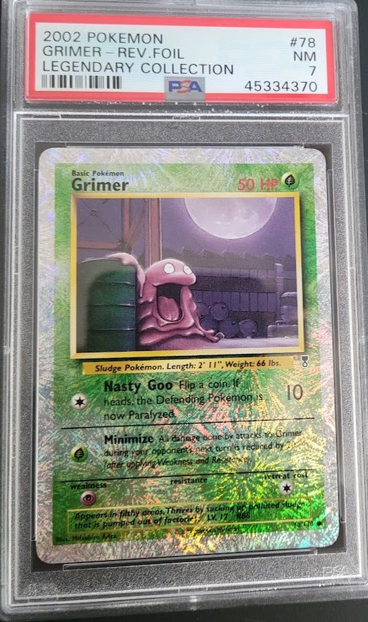 PSA 7 Near Mint Grimer Legendary Collection Reverse Holo Foil 78 2002 Pokemon