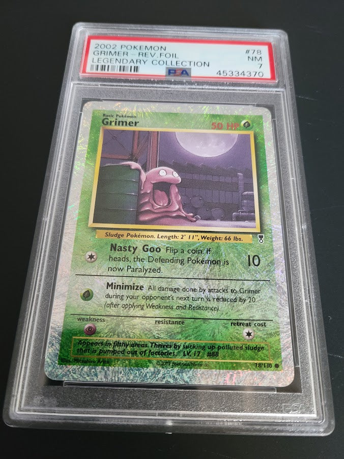 PSA 7 Near Mint Grimer Legendary Collection Reverse Holo Foil 78 2002 Pokemon