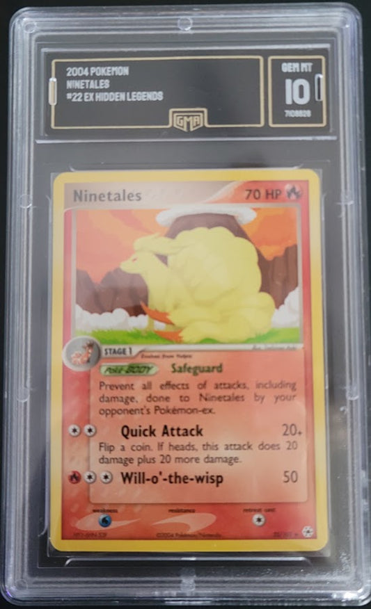 2004 Pokemon ex Hidden Legends Ninetales GMA 10 22/101