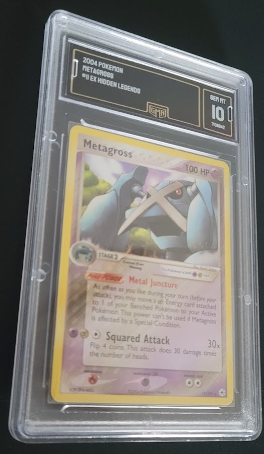 Pokemon METAGROSS non Holo Rare 2004 ex Hidden Legends 11/101 GMA 10 MINT Low Pop