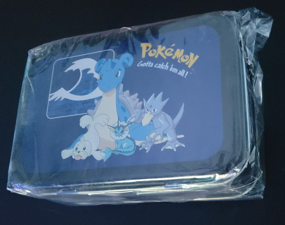 Pokémon Nintendo tin metal storage box water Lapras, Golduck, Seel, Vaporeon art FACTORY SEALED FROM 2000