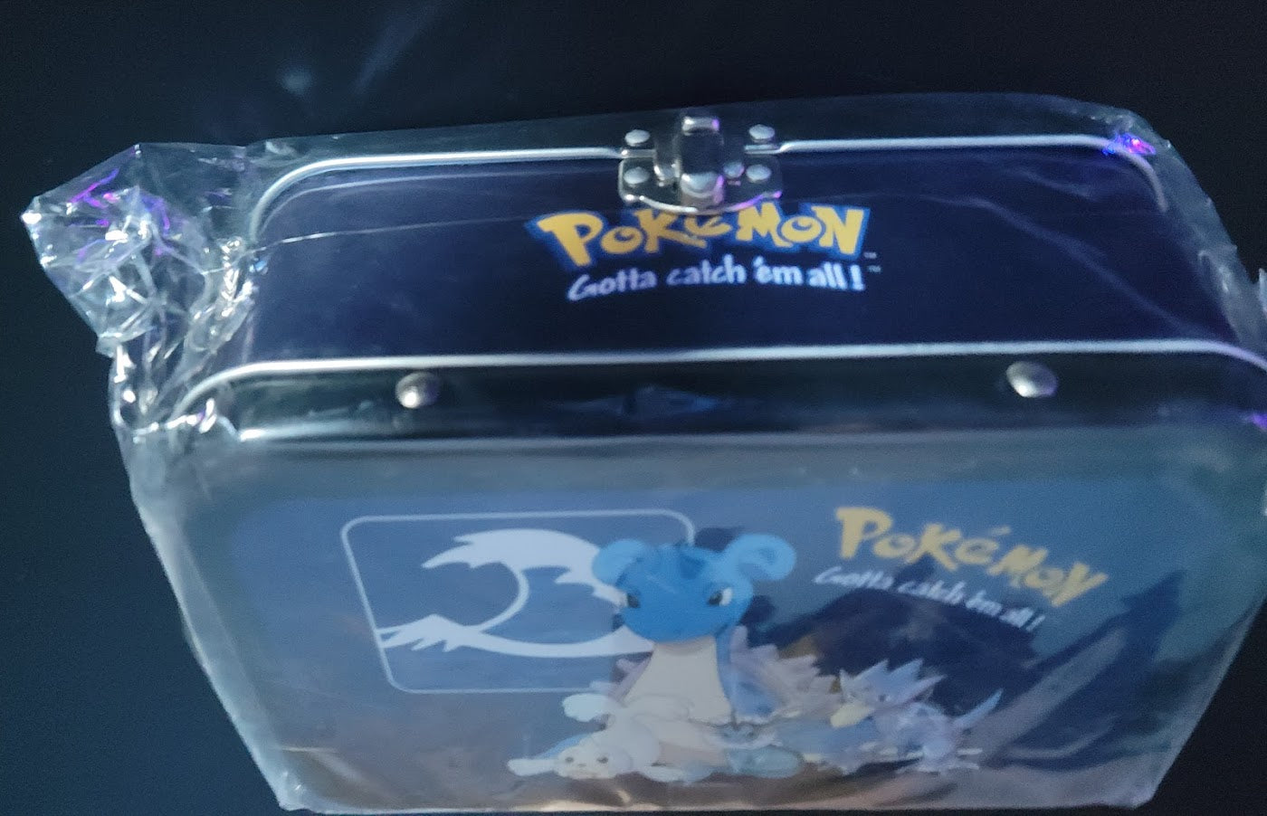 Pokémon Nintendo tin metal storage box water Lapras, Golduck, Seel, Vaporeon art FACTORY SEALED FROM 2000