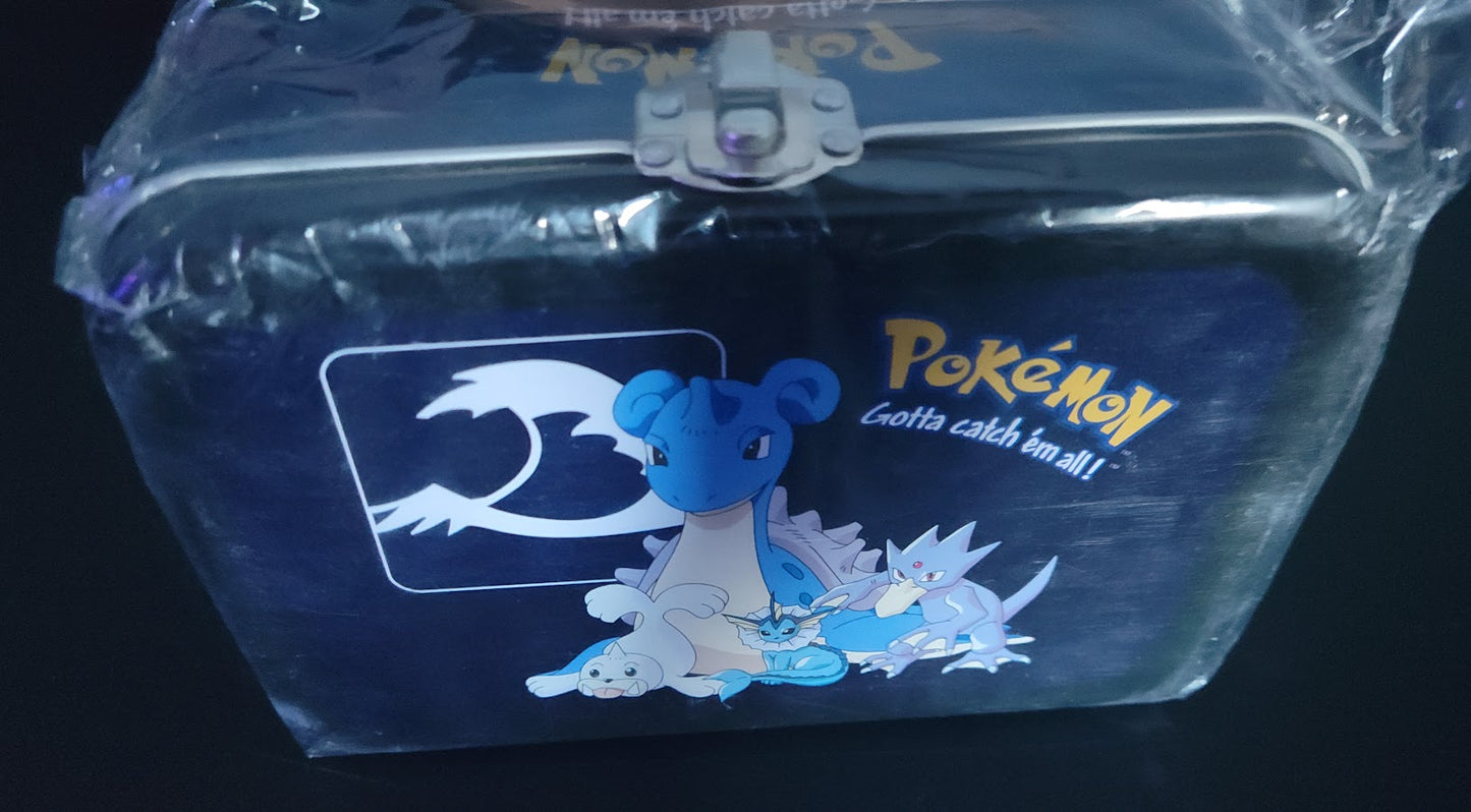 Pokémon Nintendo tin metal storage box water Lapras, Golduck, Seel, Vaporeon art FACTORY SEALED FROM 2000