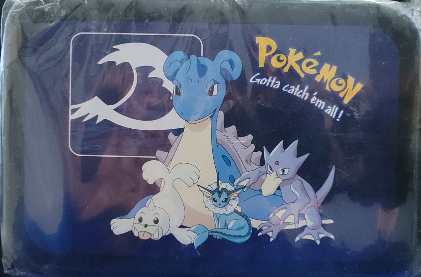 Pokémon Nintendo tin metal storage box water Lapras, Golduck, Seel, Vaporeon art FACTORY SEALED FROM 2000