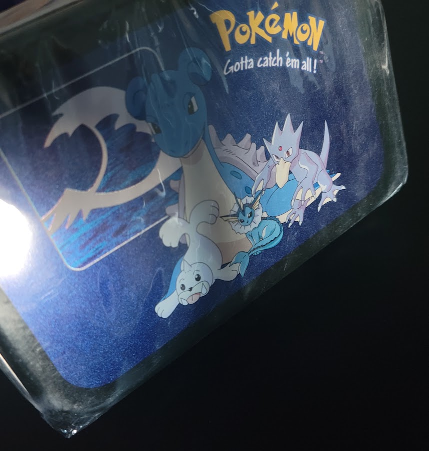 Pokémon Nintendo tin metal storage box water Lapras, Golduck, Seel, Vaporeon art FACTORY SEALED FROM 2000