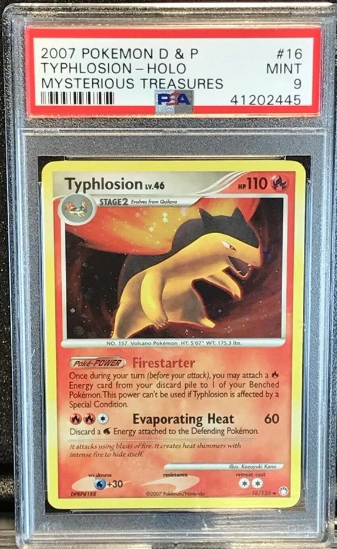 2007 Pokemon D & P Mysterious Treasures Typhlosion - Holo #16 PSA 9 Mint!